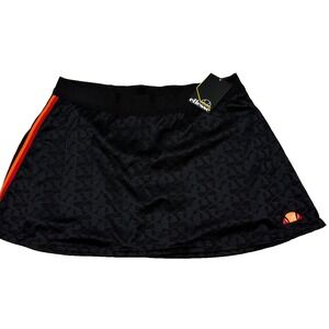 Ellesse Kynance Skort Black Side Stripe Active Tennis XL NEW